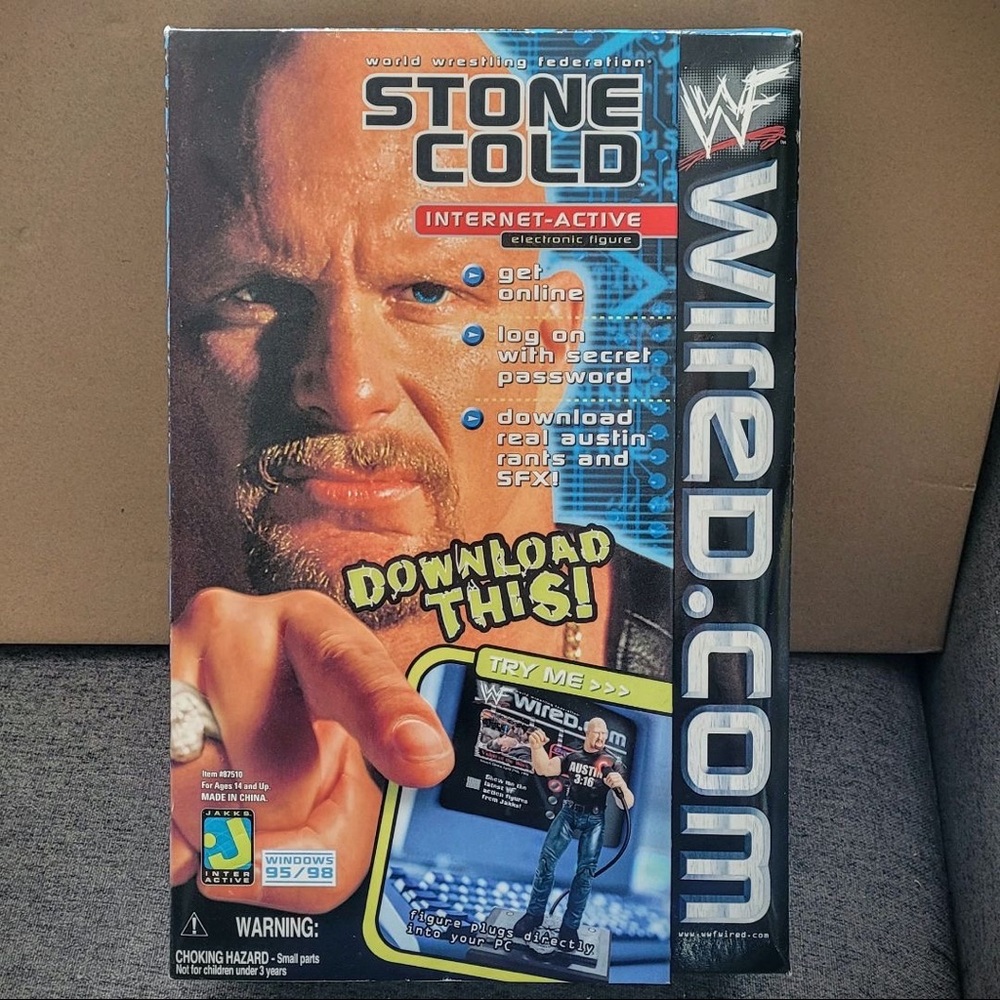 Vintage Stone Cold Steve Austin Wired Action Figure